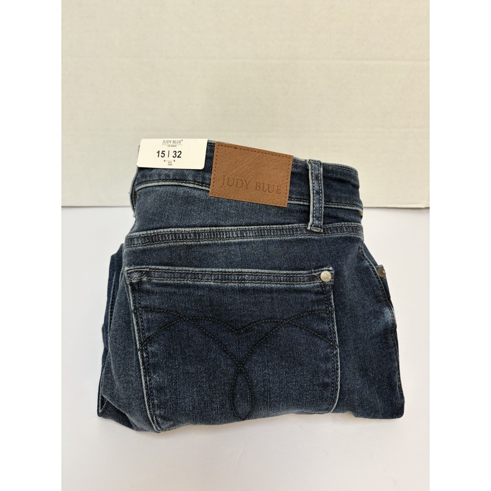 Judy Blue Mid-Rise Dark Wash Brushed Thermal Skinny Jean Style# 82635 Size 15/32